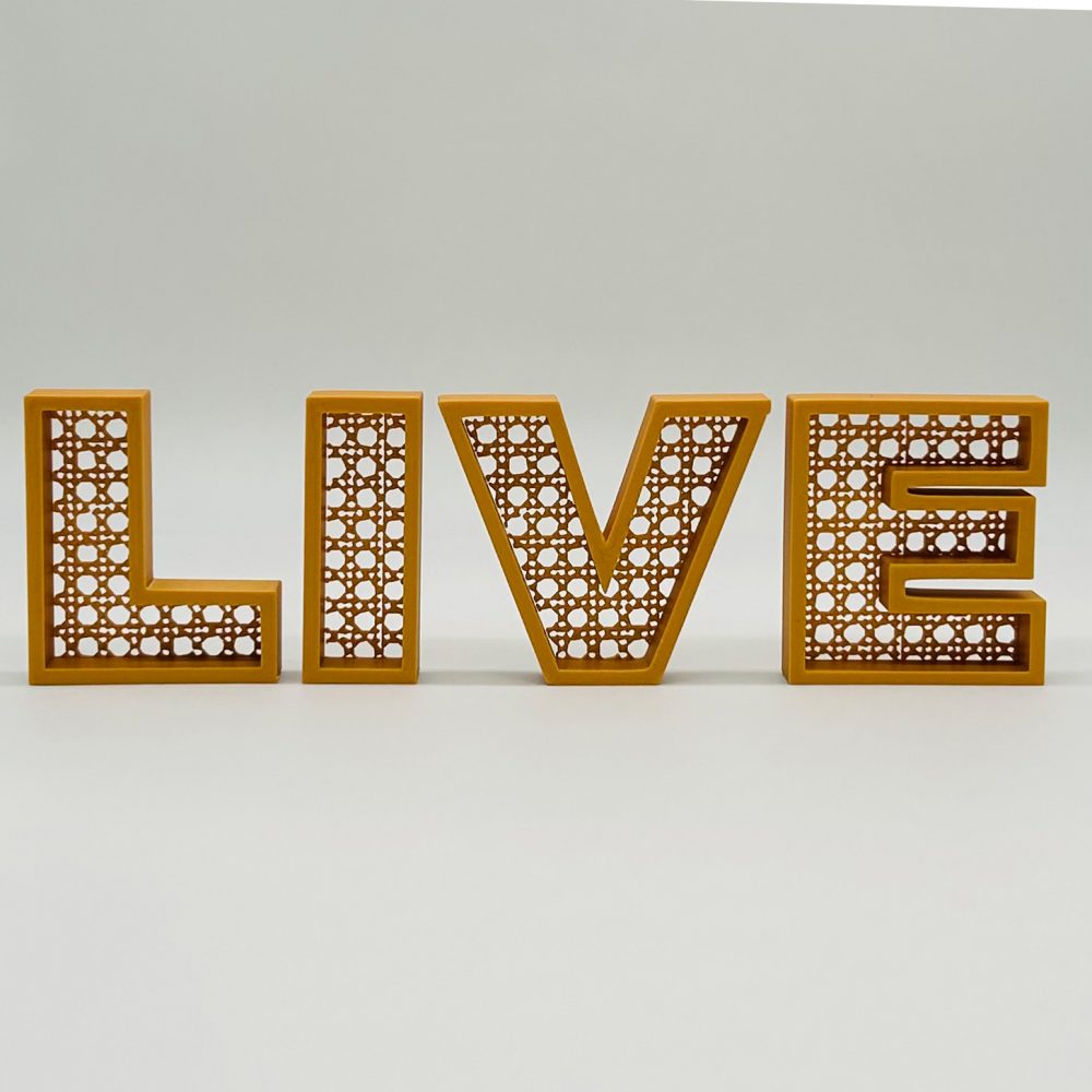 Letras ratan decorativas